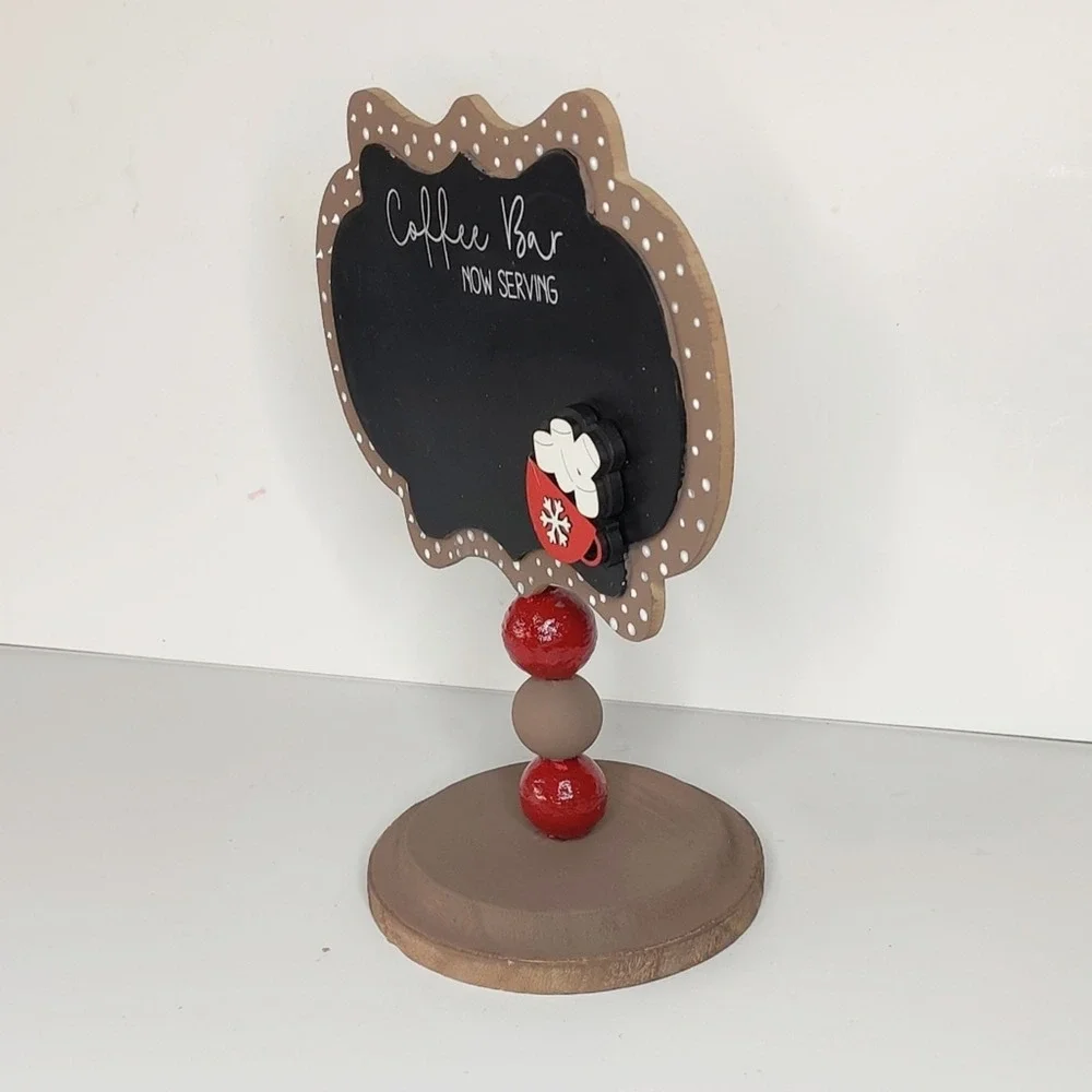Coffee Bar Hot Cocoa Chocolate Christmas Chalkboard‎ Message Board Menu Stand